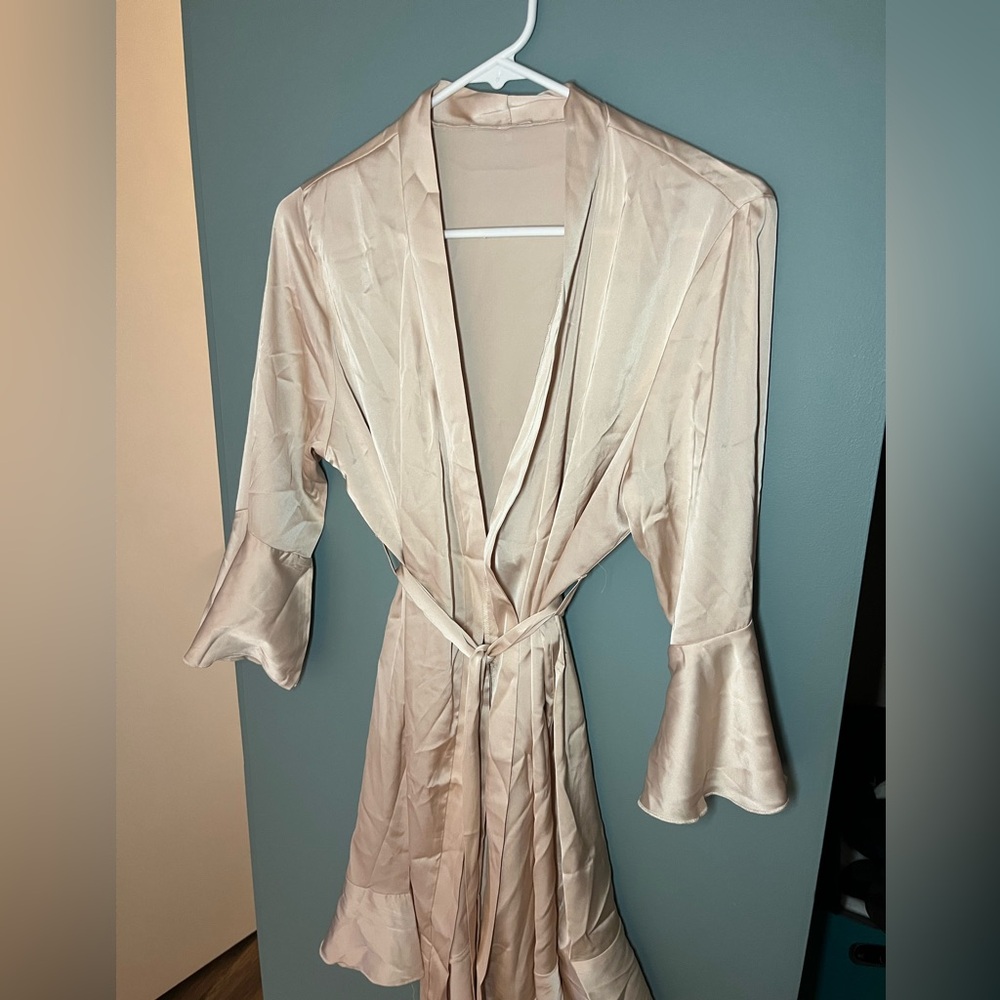 Baby Pink Silky Robe